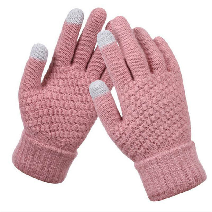 Trendy Amara gebreide handschoenen voor vrouwen, met handige touchscreen compatibiliteit.