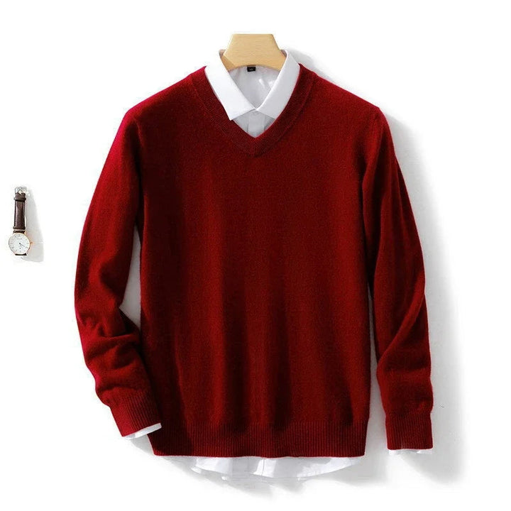 Stijlvolle heren V-hals trui voor elke gelegenheid. Comfortabele mode voor lente & herfst, klassieke uitstraling.