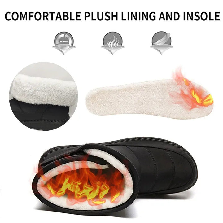 Comfortabele unisex winterlaarzen met warme voering en waterdichte bescherming.