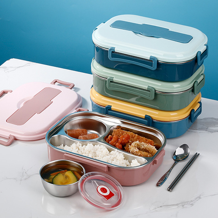 Unisex roestvrijstalen thermo lunchbox SteelLunch voor warme en verse maaltijden.