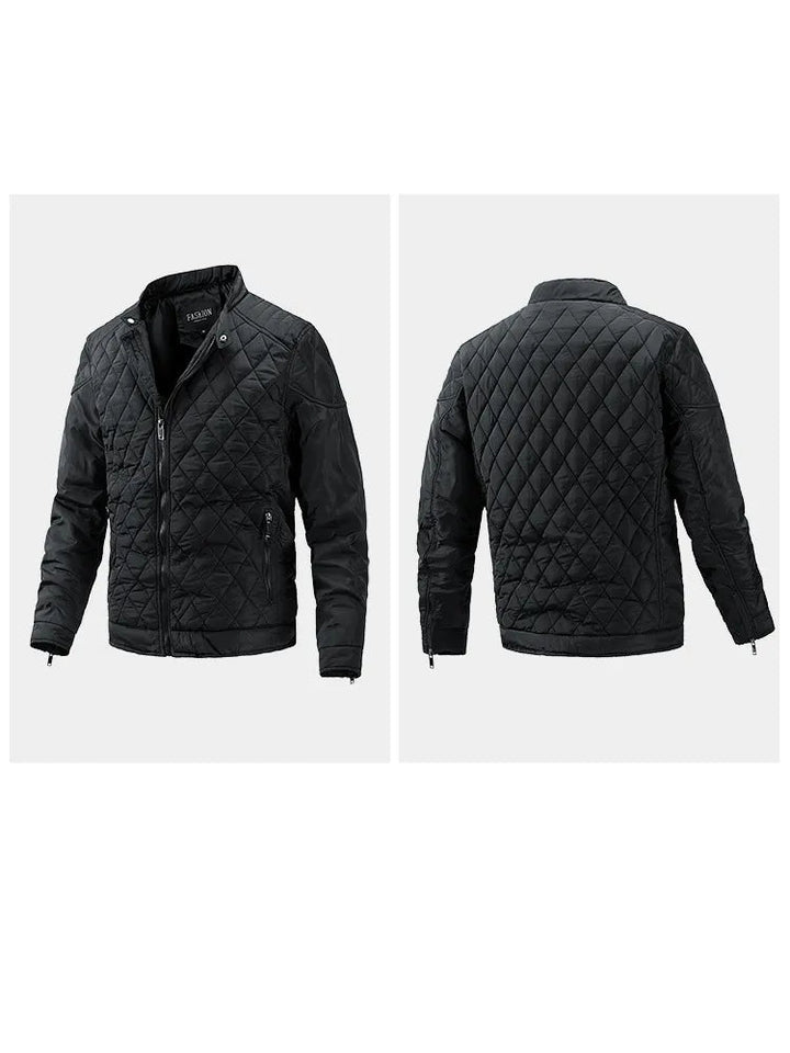 Elegante gewatteerde heren bovenkleding, ideaal voor een verzorgde casual of zakelijke uitstraling.