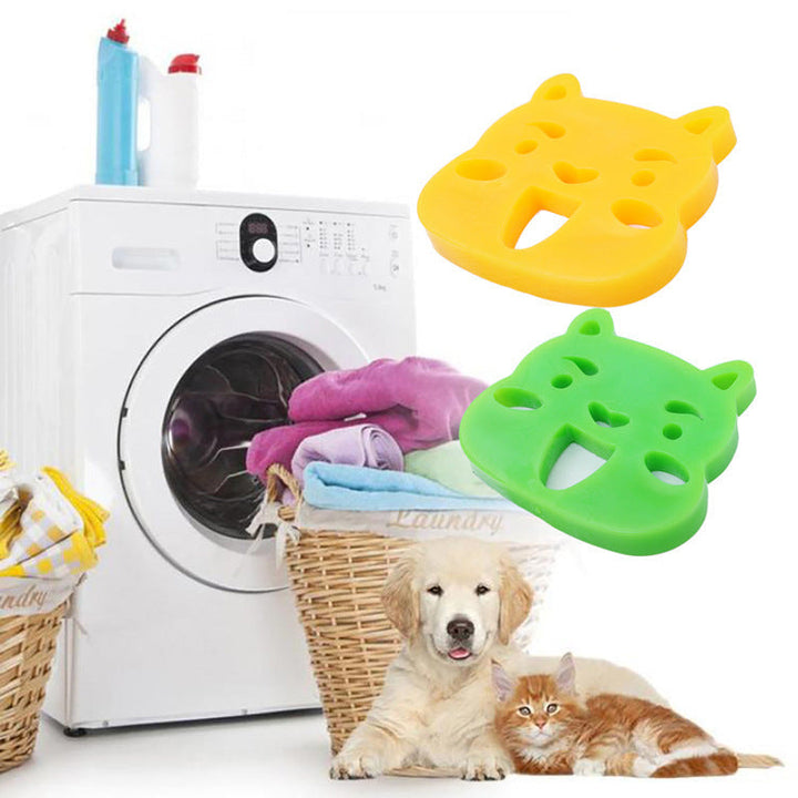 De haarverwijderaar pad in de wasmachine die alle dierenharen van kleding en beddengoed pakt.