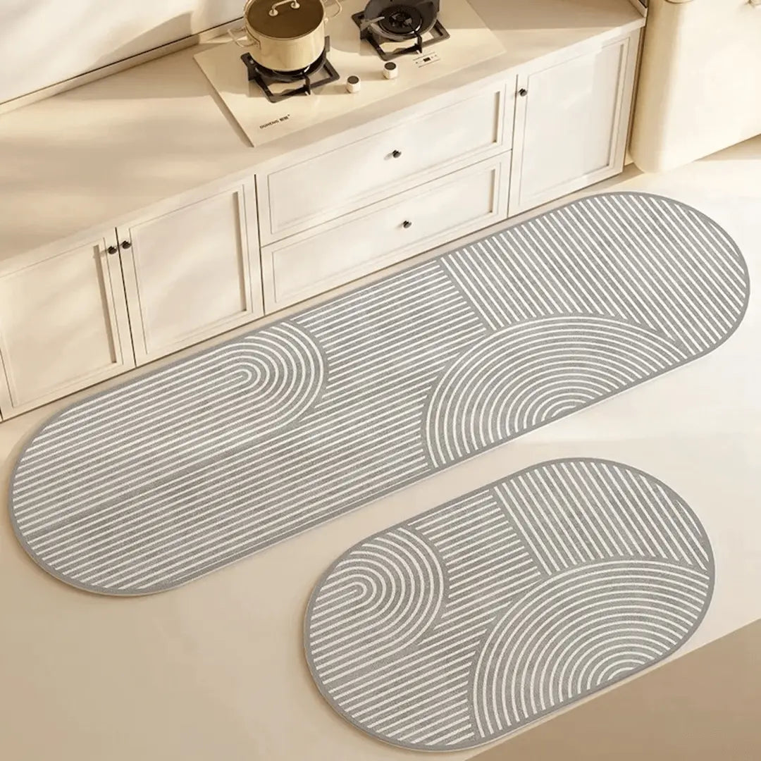 Moderne microvezel vloermat DryLane, ultra-absorberend en antislip; perfect voor een droge entree of hal.