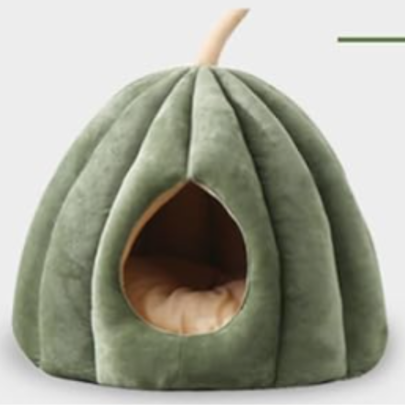 Perfecte slaapplek voor katten: dit gesloten, knusse dierenbed houdt uw huisdier warm en veilig.
