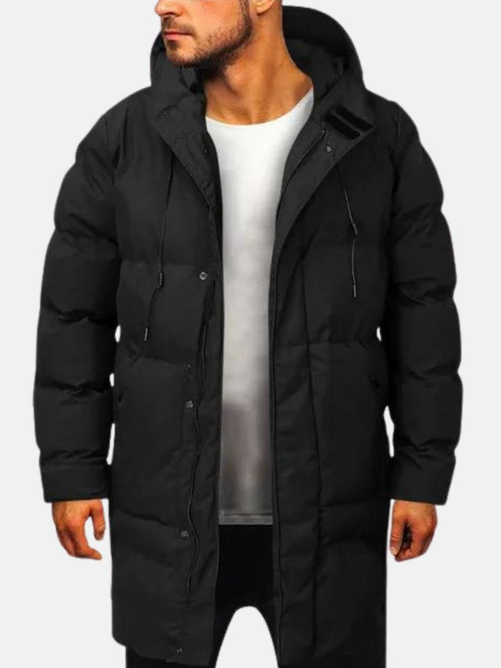 Stijlvolle heren parka jas, warm en functioneel voor koude winterdagen. Ideaal voor herenmode.