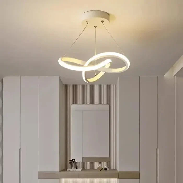 Energiezuinige LED plafondlamp met uniek golfdesign, modern en stijlvol voor elke kamer in huis.