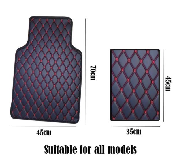 Voorste universele auto vloermatten van synthetisch leer, bieden comfort en stijl voor een verfraaid voertuiginterieur.