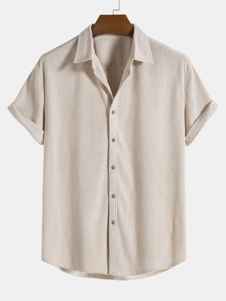 Casual heren zomeroutfit, ademend voor strand, vakantie en ontspanning.