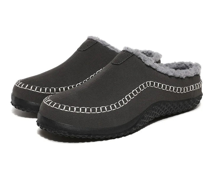 Premium heren huispantoffels, Arctische stijl, zacht en warm voor de wintermaanden.