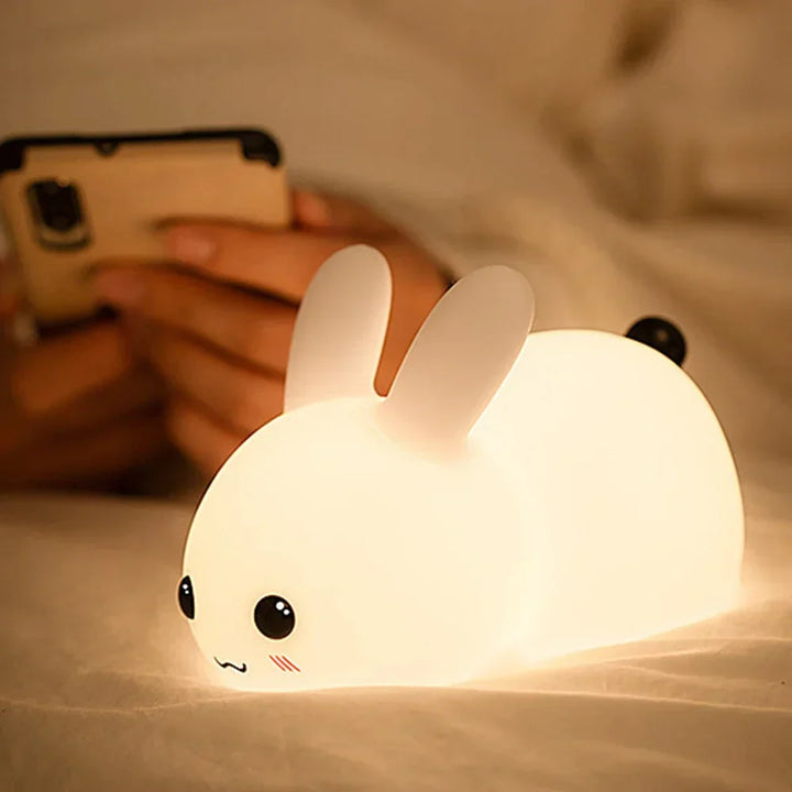 Ideaal konijn slaaplampje voor kinderen, zacht licht voor voorlezen, leuk cadeau.