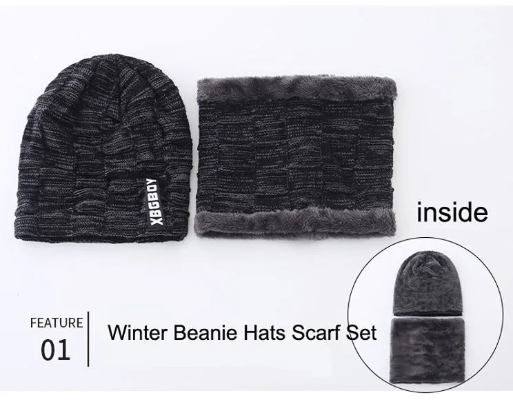 Essentiële winteraccessoires voor buiten; complete set met warme muts en sjaal.