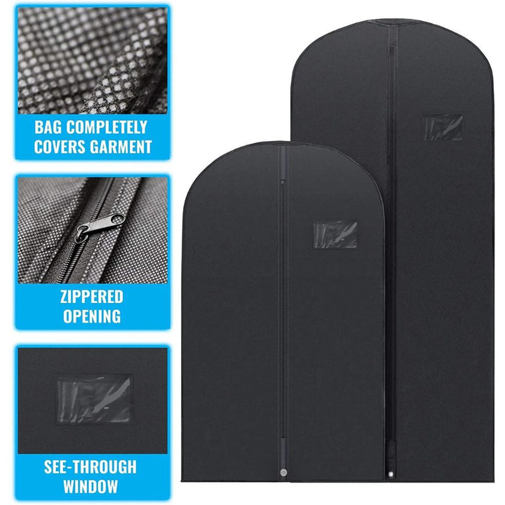 SANDSBERGORIGINALS kledinghoezen: 5 stuks, waterafstotend, anti-stof, met transparant venster voor uw garderobe.