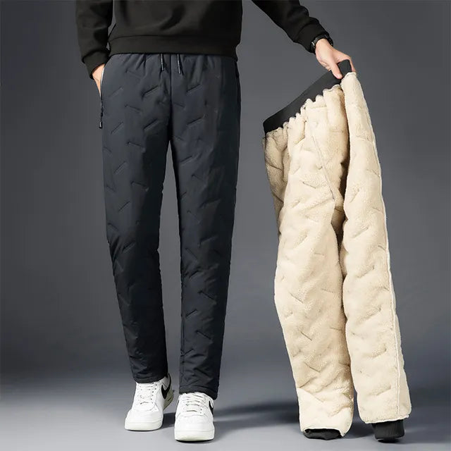 Casual en sportieve heren winterbroek, warme Hannes Fit joggingbroek.