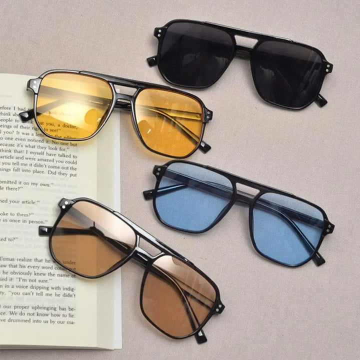 Hoogwaardige unisex retro piloten zonnebril. Trendy accessoire met UV400 bescherming.