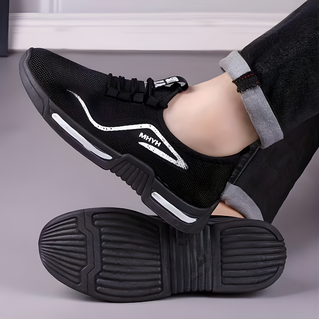 Nieuwe sportieve herensneakers: comfortabel en veelzijdig. Geschikt als wandelschoenen, fitnessschoenen en vrijetijdsschoenen.