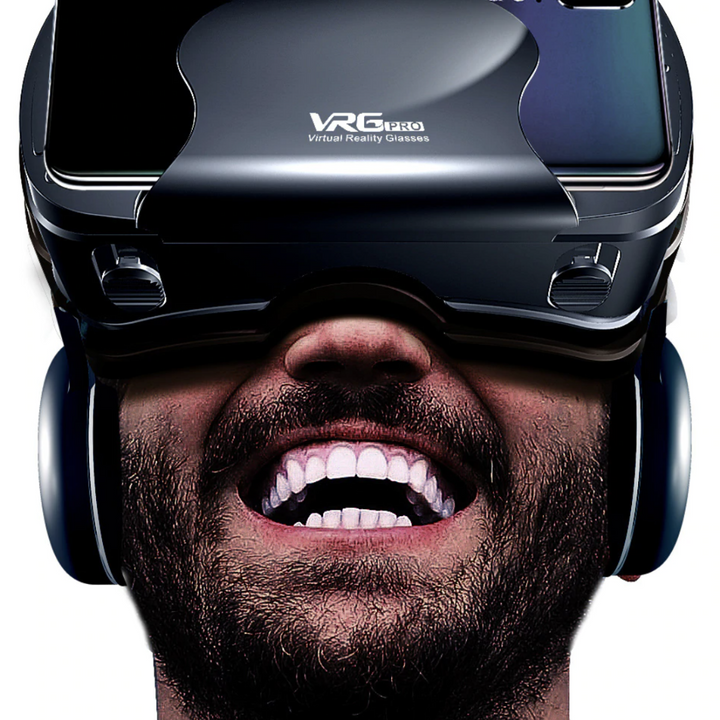 Slimme VR-bril met headset en Bluetooth controller voor ultieme virtuele realiteit gaming sessies.