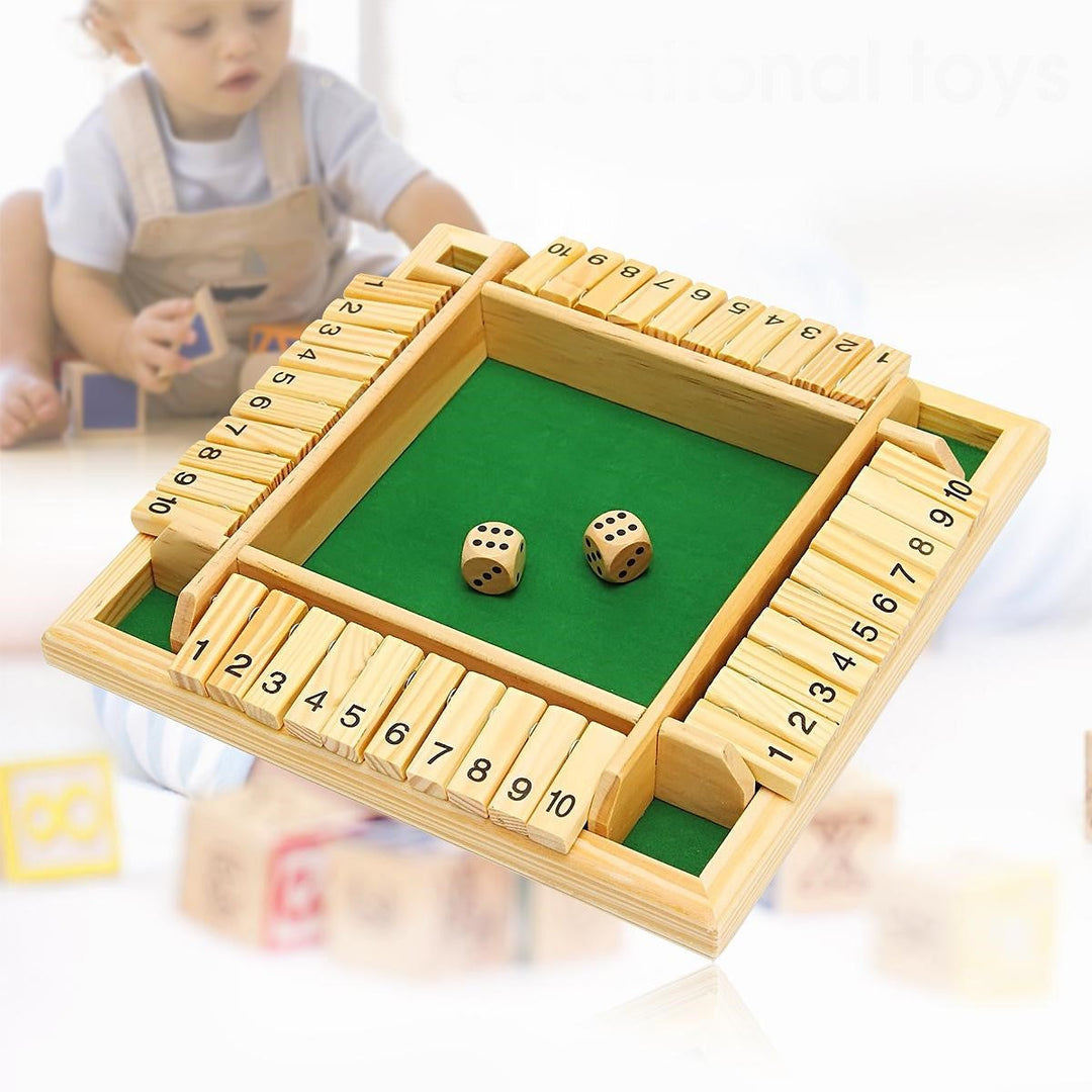 Educatief getallenspel van hout voor kinderen. Bevordert rekenen en concentratie op een speelse wijze.