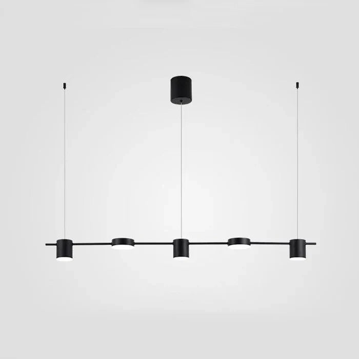 Stijlvolle zwarte en gouden LED hanglamp, AuraDrum, modern design voor luxe interieurverlichting.