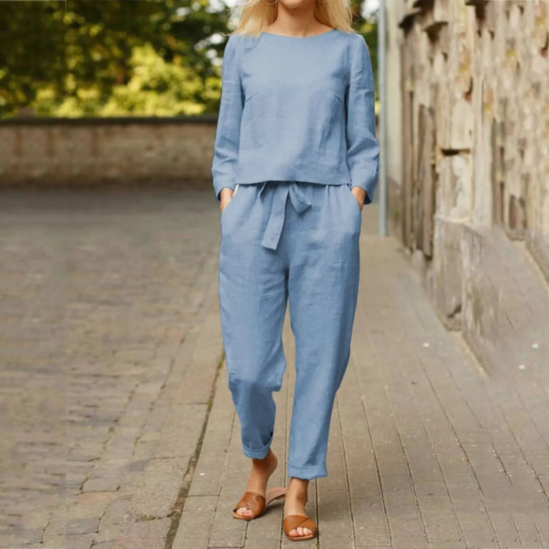 Hoymans polyester dames sportkledingset, tweedelig en comfortabel, geschikt als loungewear of trendy herfst/zomermode.