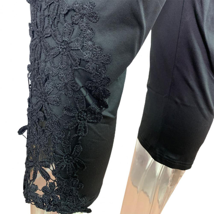 Trendy 3/4 broek voor dames, hoge taille legging met patchwork details, veelzijdig en stijlvol.