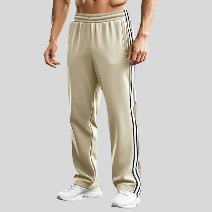 Ademende heren sportbroek met verstelbare tailleband en praktische zakken. Ideaal voor hardlopen, training en fitness.