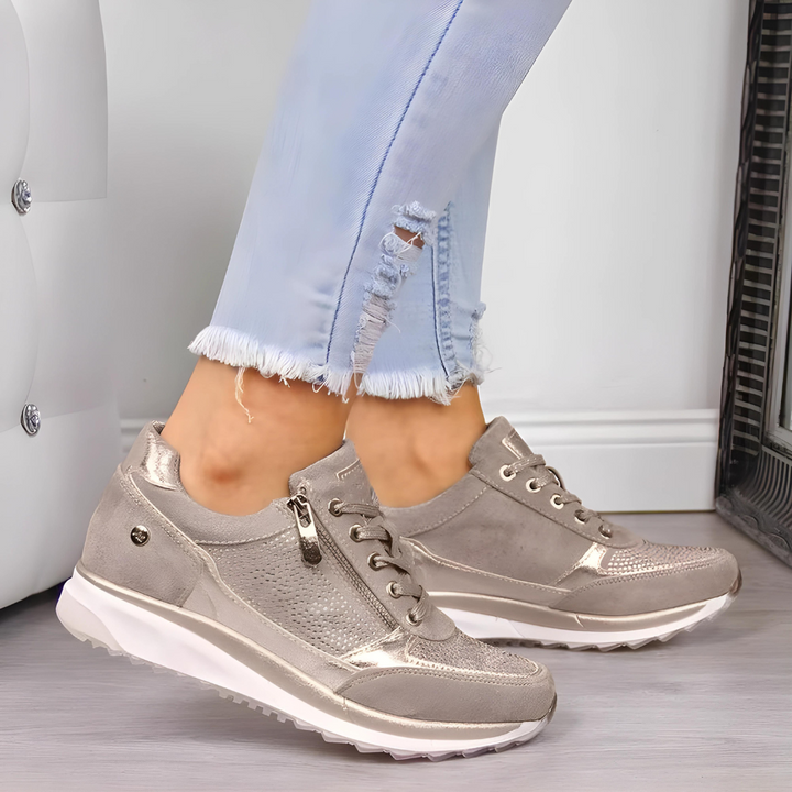 Trendy casual dames sneakers, stijlvol en comfortabel, perfect voor wandelen en dagelijks dragen.