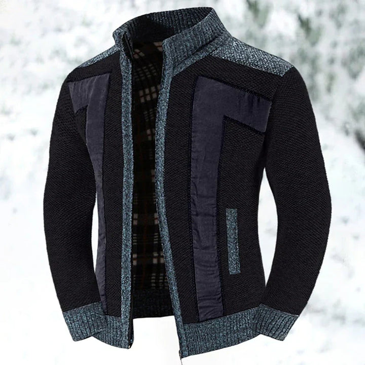 Warm heren wollen vest met ritssluiting, ideaal voor winter en najaar. Comfortabel gebreid vest voor mannen.
