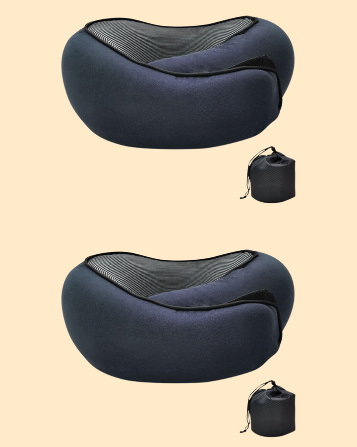 Ergonomisch traagschuim nekkussen biedt ultieme ondersteuning en comfort voor reizen.