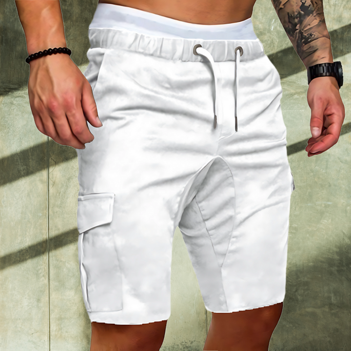 Comfortabele heren cargo korte broek in ademende katoenmix, een must-have voor zomerse dagen.