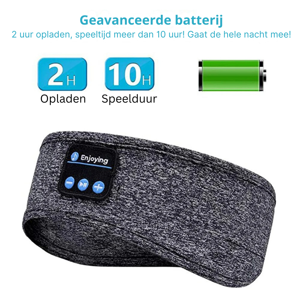 Unisex Bluetooth hoofdband, geschikt voor lichte sport, yoga of meditatie, met ingebouwde draadloze koptelefoon.