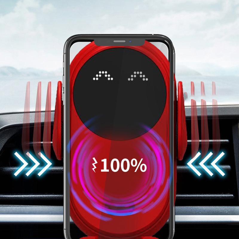 Draadloze Qi snellader in Voltix telefoonhouder voor in de auto. Eenvoudig en snel je smartphone opladen.