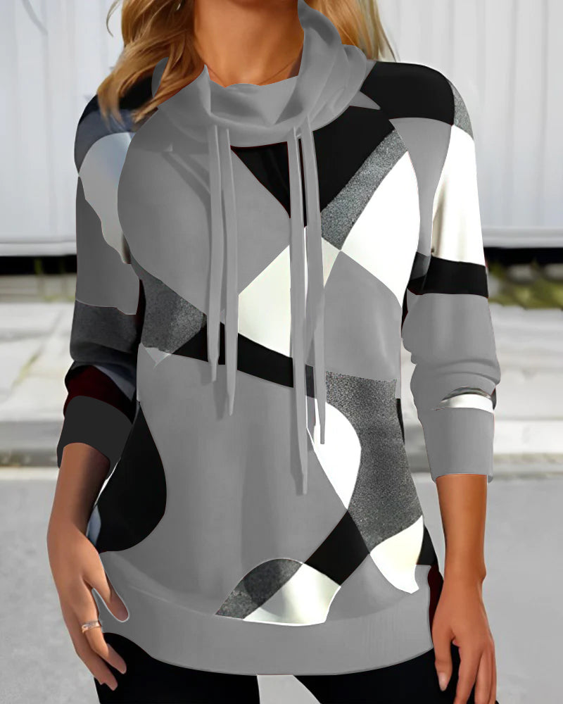 Modieuze dames trui met hoge kraag, ideaal voor casual herfst- en winterlooks, zachte bovenkleding.