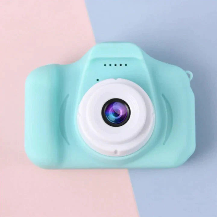 Digitale minicamera toont directe telefoonoverdrachtfunctie, ideaal voor snel delen van foto's en video's.