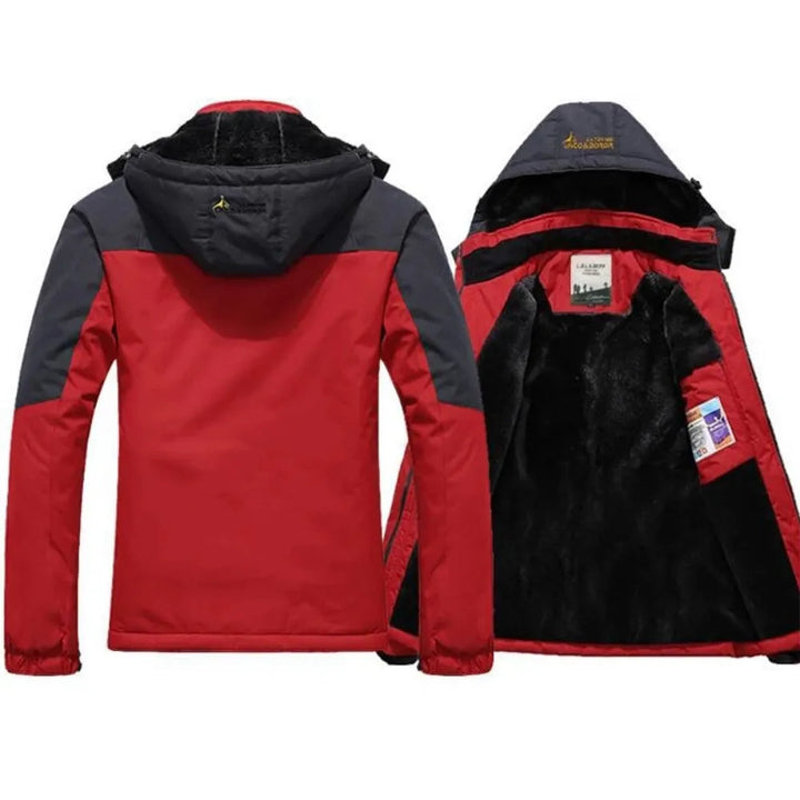 Zachte, isolerende voering van de warme heren winterparka, voor ultiem comfort en winddichte bescherming.