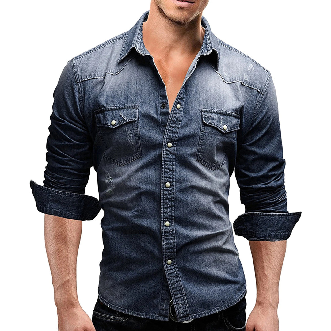 Donkergrijs mannen overhemd, regular fit, stijlvol en comfortabel met knoopsluiting, perfecte bovenkleding.