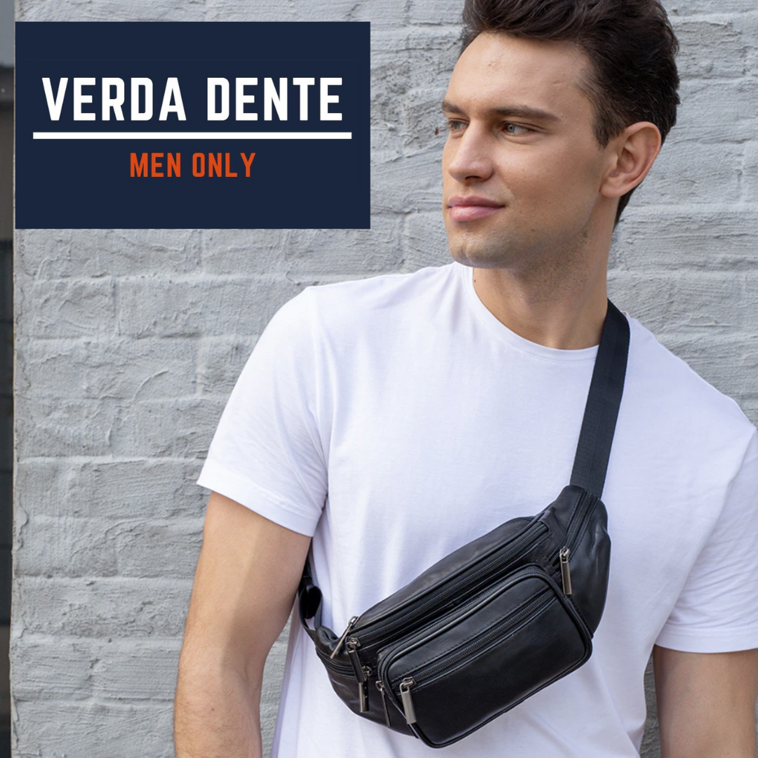 Stijlvolle leren heren schoudertas, perfect voor zomerse dagen en reizen.