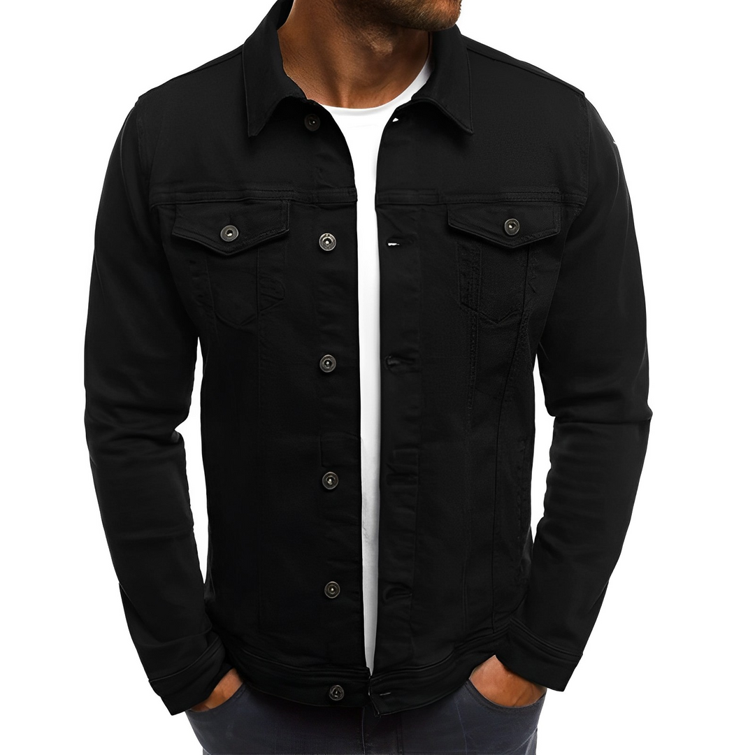 Stijlvol spijkerjack heren, lichte denimstof, comfortabele zomer kleding.