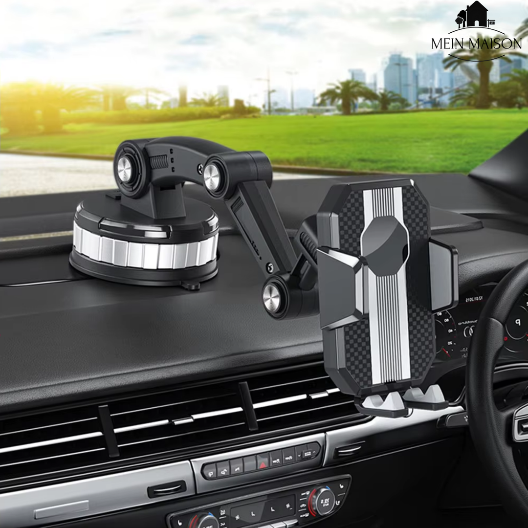 Veilige telefoonhouder met zuignap voor diverse smartphones in de auto, onmisbaar accessoire.