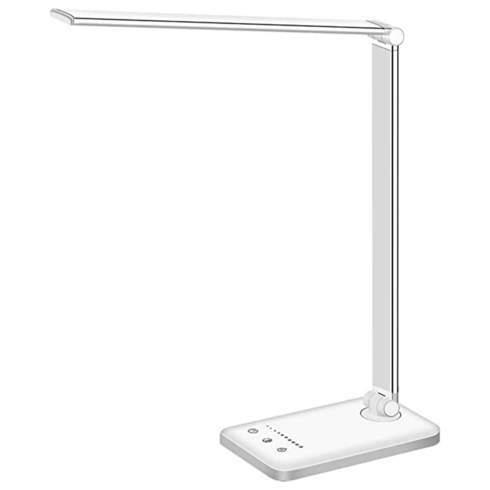 Touch bediening van de dimbare BrightEase LED bureaulamp, voor instelbare helderheid en kleurtemperatuur.