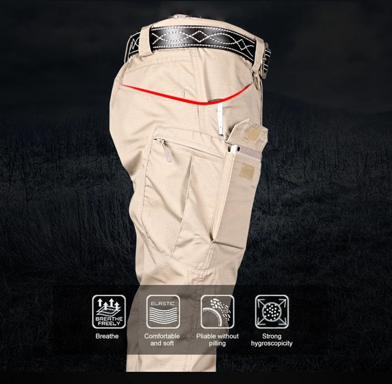 Heren cargobroek, grote maten, sneldrogend outdoorbroek met zakken voor comfortabel wandelen.