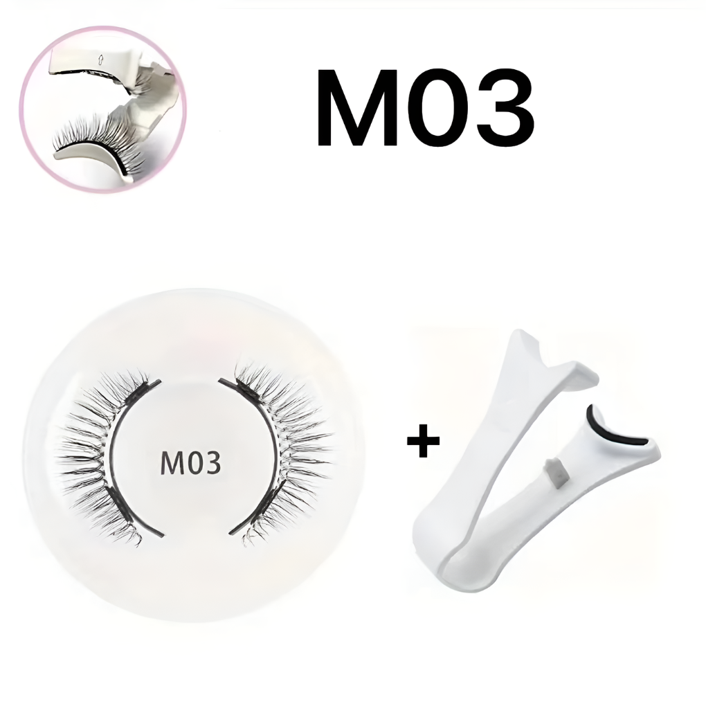 Duurzame, herbruikbare magnetische valse wimperset inclusief applicator pincet voor een stralende schoonheid.