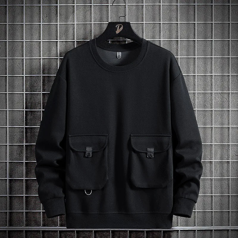 Gestreepte heren trui met ronde hals, comfortabel sweatshirt, verkrijgbaar in plus size. Perfect voor casual kleding.