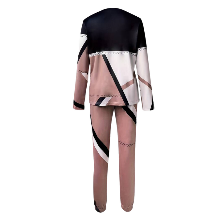 Praktische Sophie loungeset: dames O-hals sweatshirt en trekkoordbroek, perfect voor casual stijl.