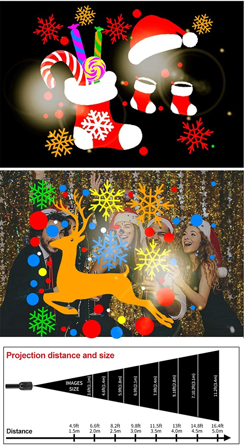 Decoratieve kerst laserprojector met verschillende animaties, ideale binnenverlichting voor sfeer.