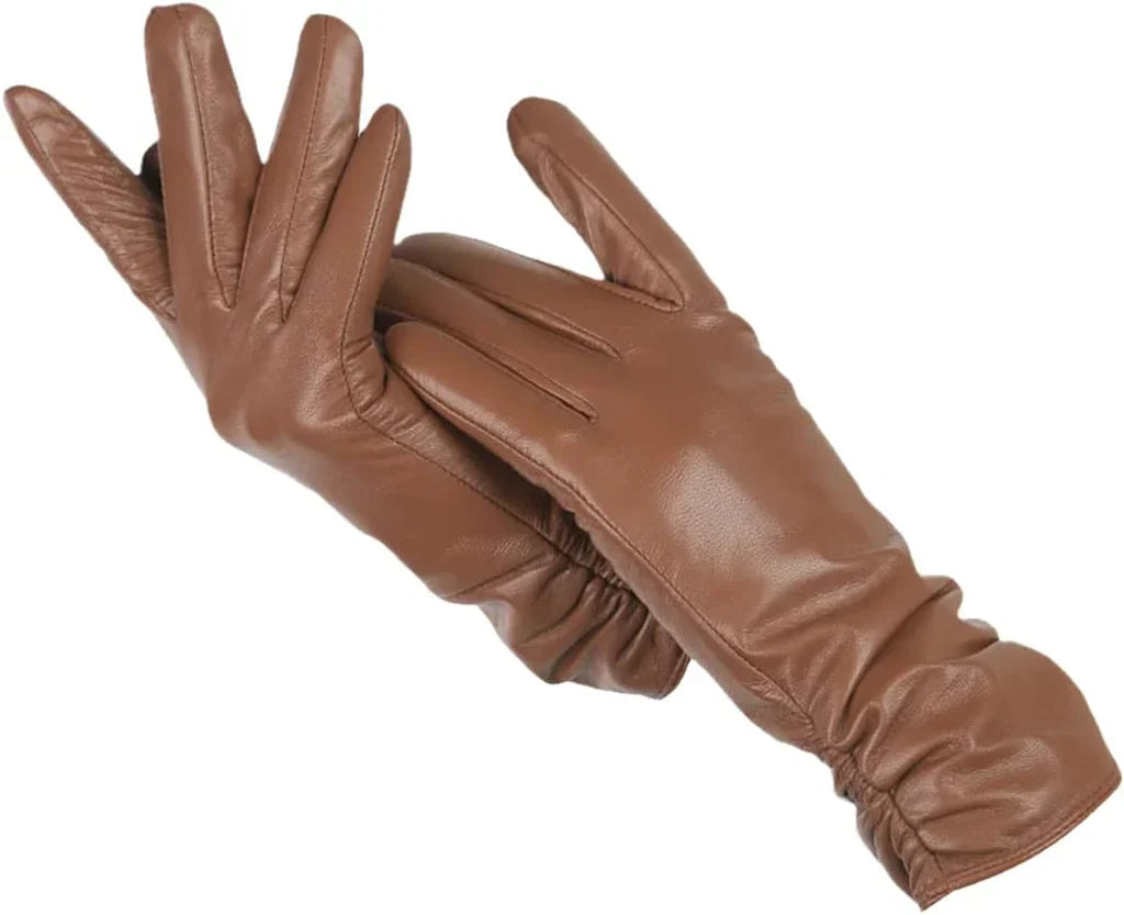 Elegante klassieke dameshandschoenen van hoogwaardig leer. Tijdloos modeaccessoire.