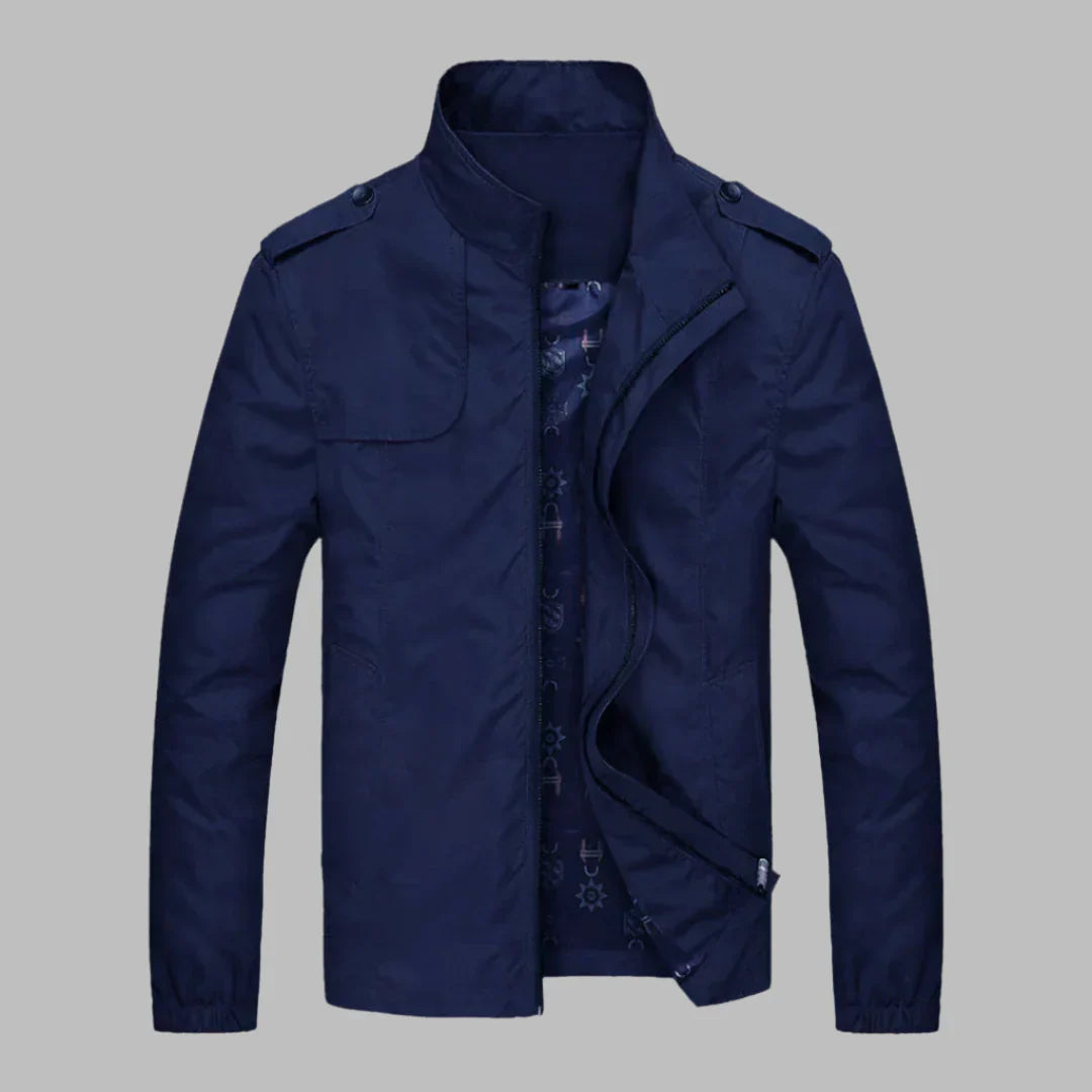 Lichtgewicht polyester heren ritsjack, comfortabel voor dagelijks gebruik en outdoor activiteiten.
