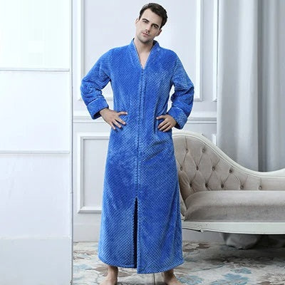 Zachte, warme fleece badjas voor dames en heren, perfect voor ontspanning thuis in de winter.
