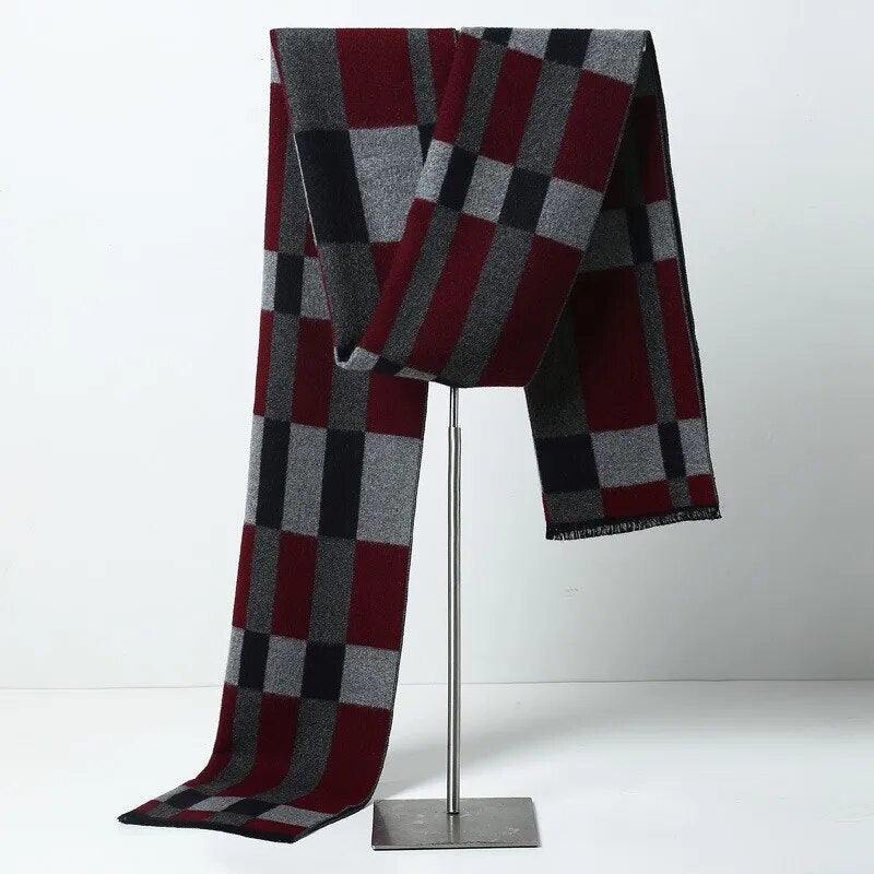 Stijlvolle unisex kasjmier sjaal, een elegant en warm mode accessoire voor de koude wintermaanden.