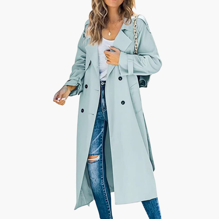 Stijlvolle dames trenchcoat, de perfecte elegante jas voor lente en herfst. Modieuze damesmode.