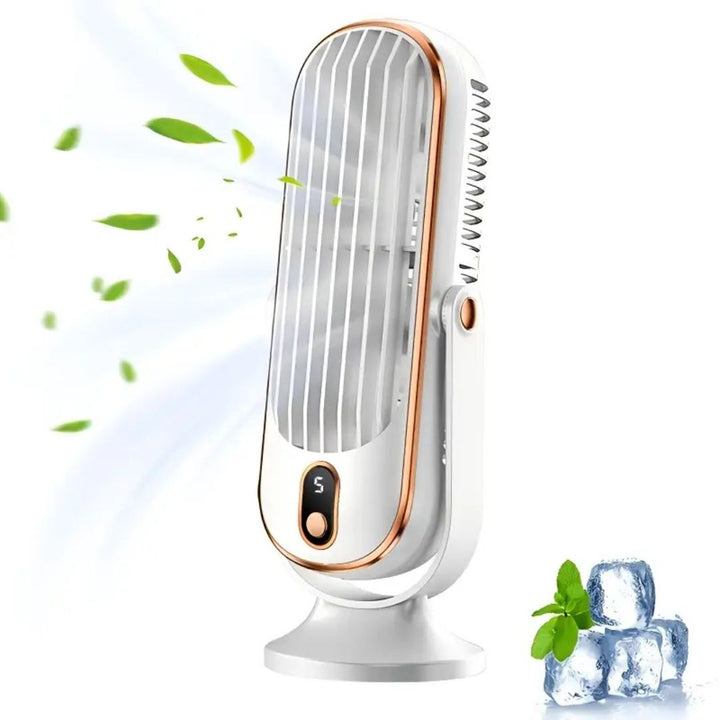 Compacte stille USB-ventilator, essentieel voor comfortabele koeling. Geschikt voor bureau, tafel, thuis of kantoor.